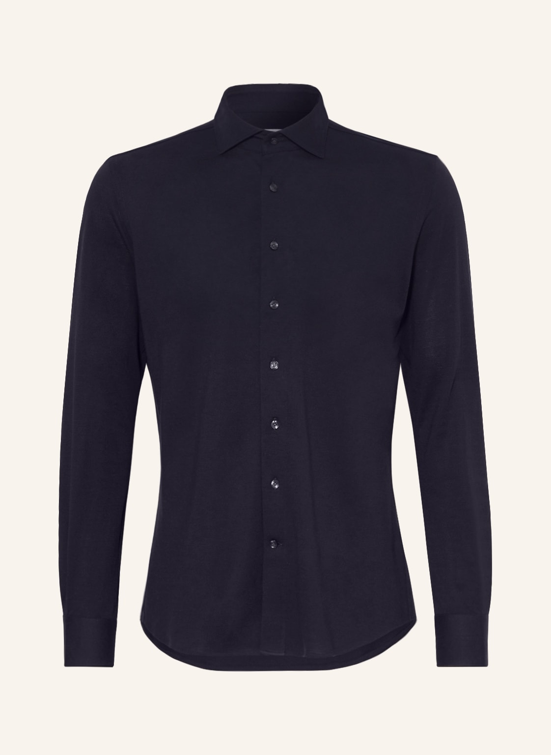 Profuomo Piqué-Hemd Slim Fit blau von PROFUOMO