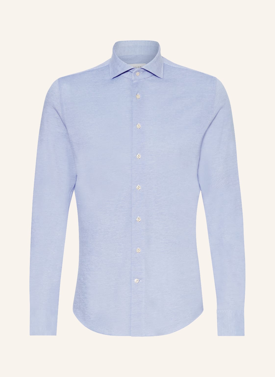 Profuomo Piqué-Hemd Slim Fit blau von PROFUOMO