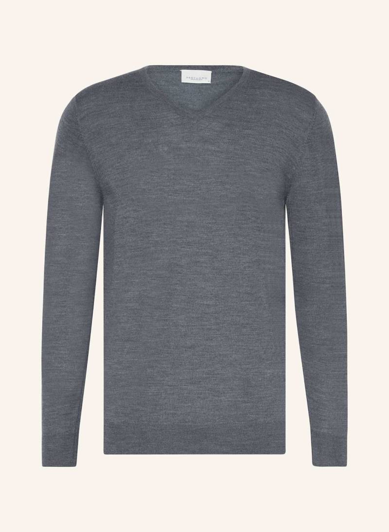 Profuomo Pullover Aus Merinowolle grau von PROFUOMO