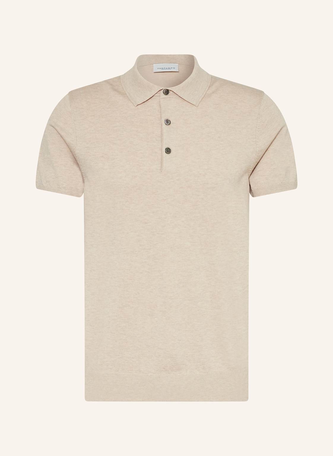 Profuomo Strick-Poloshirt beige von PROFUOMO