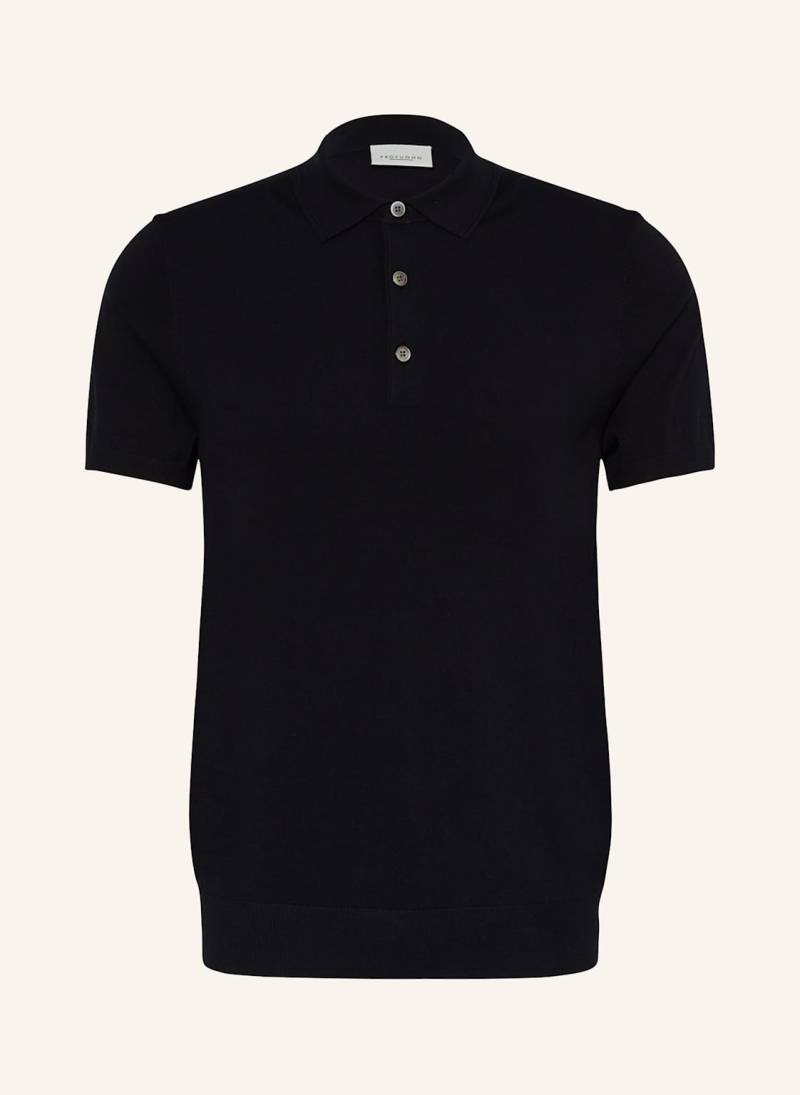 Profuomo Strick-Poloshirt blau von PROFUOMO