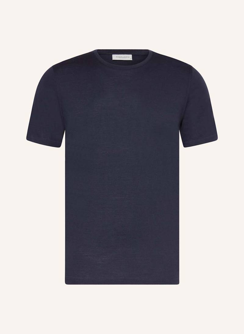 Profuomo T-Shirt Aus Merinowolle blau von PROFUOMO