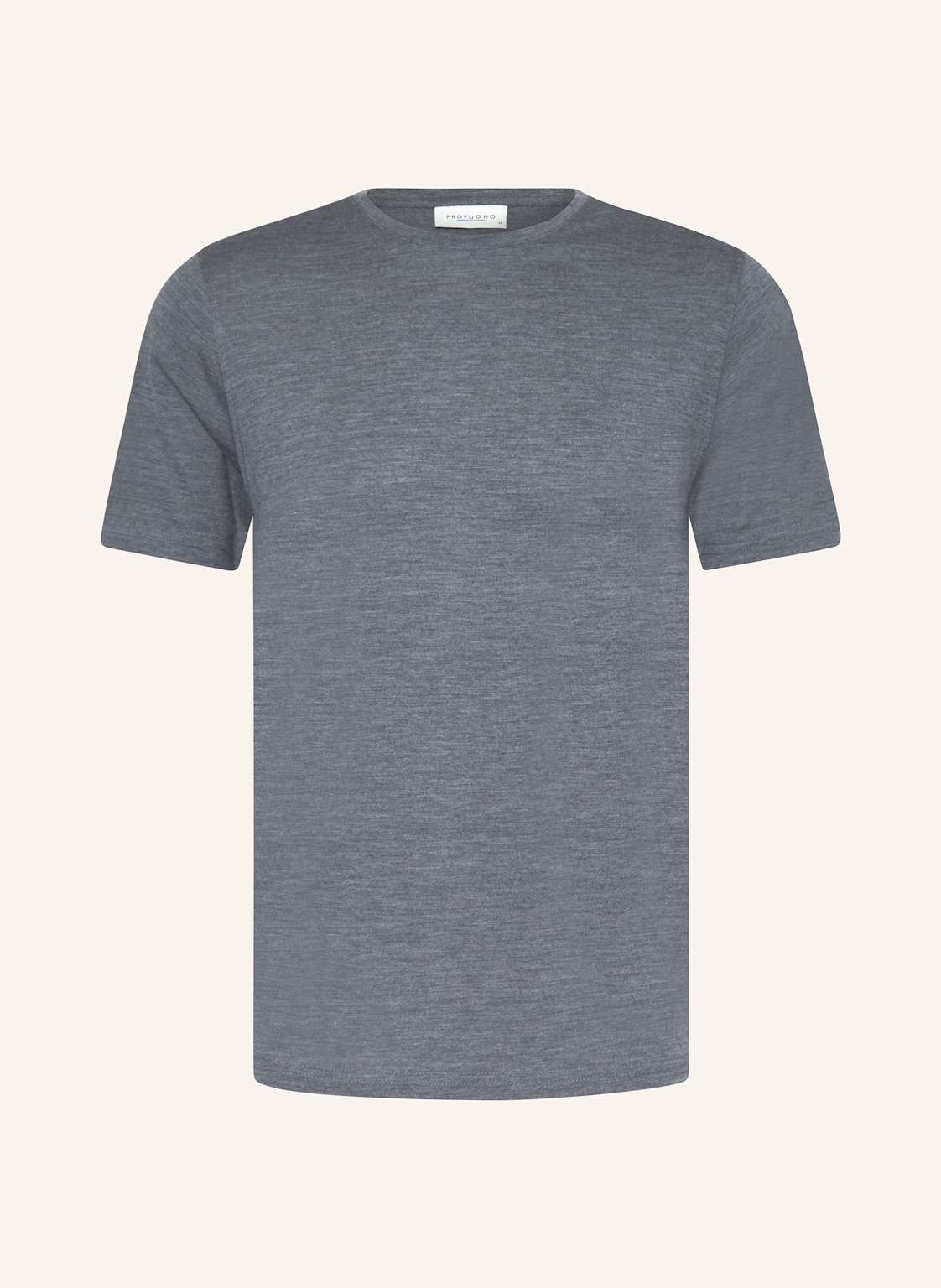 Profuomo T-Shirt Aus Merinowolle grau von PROFUOMO