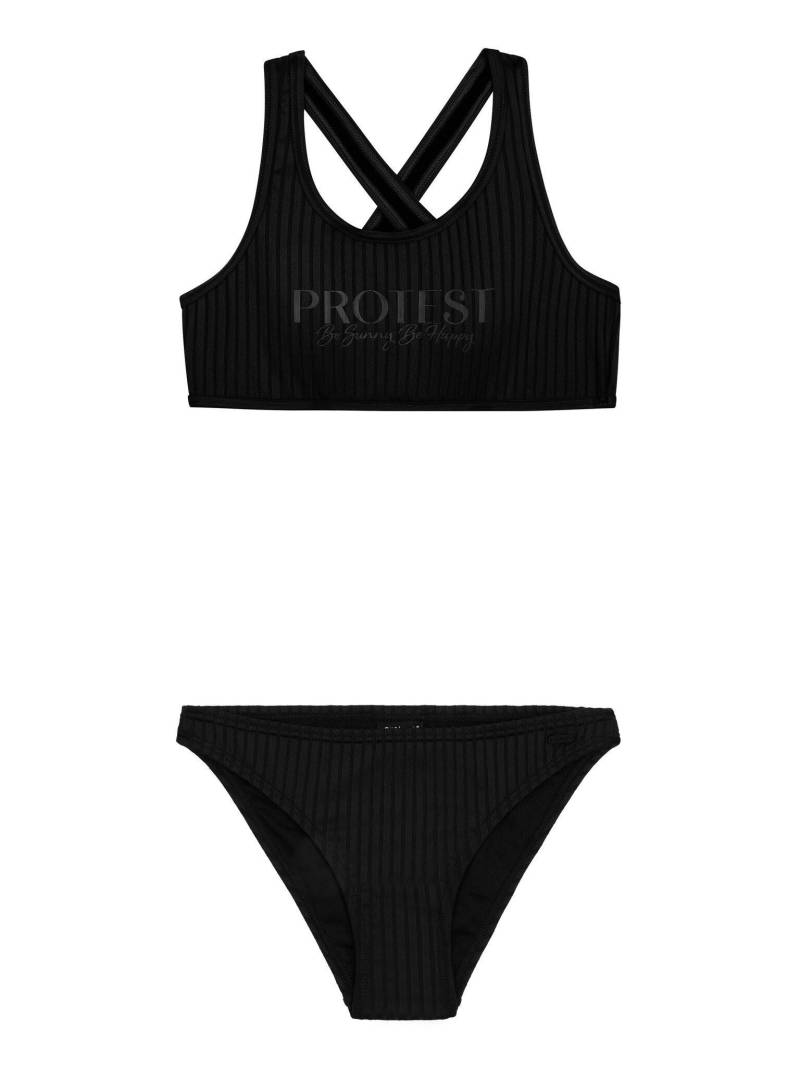 Mädchen Bikini Prtmoon Unisex Schwarz 140 von PROTEST