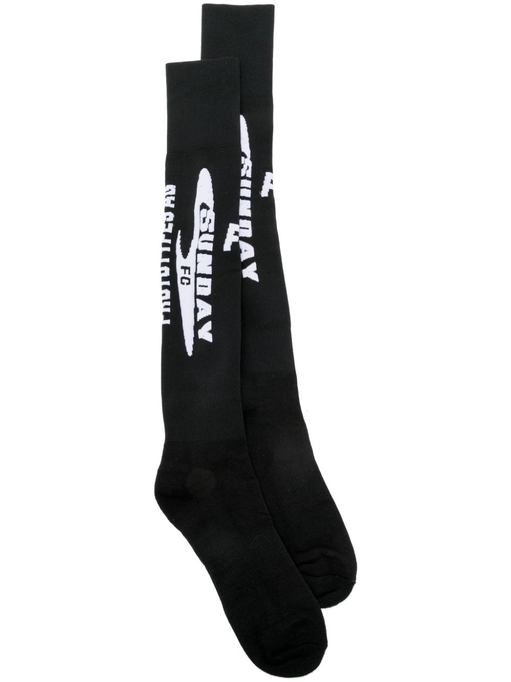 PROTOTYPES intarsia-knit logo socks - Black von PROTOTYPES