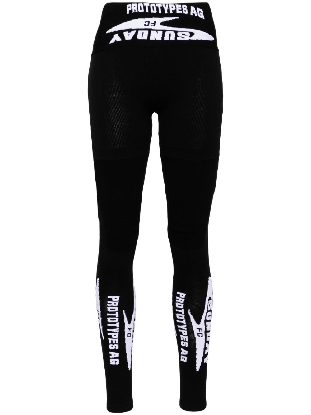 PROTOTYPES jacquard leggings - Black von PROTOTYPES