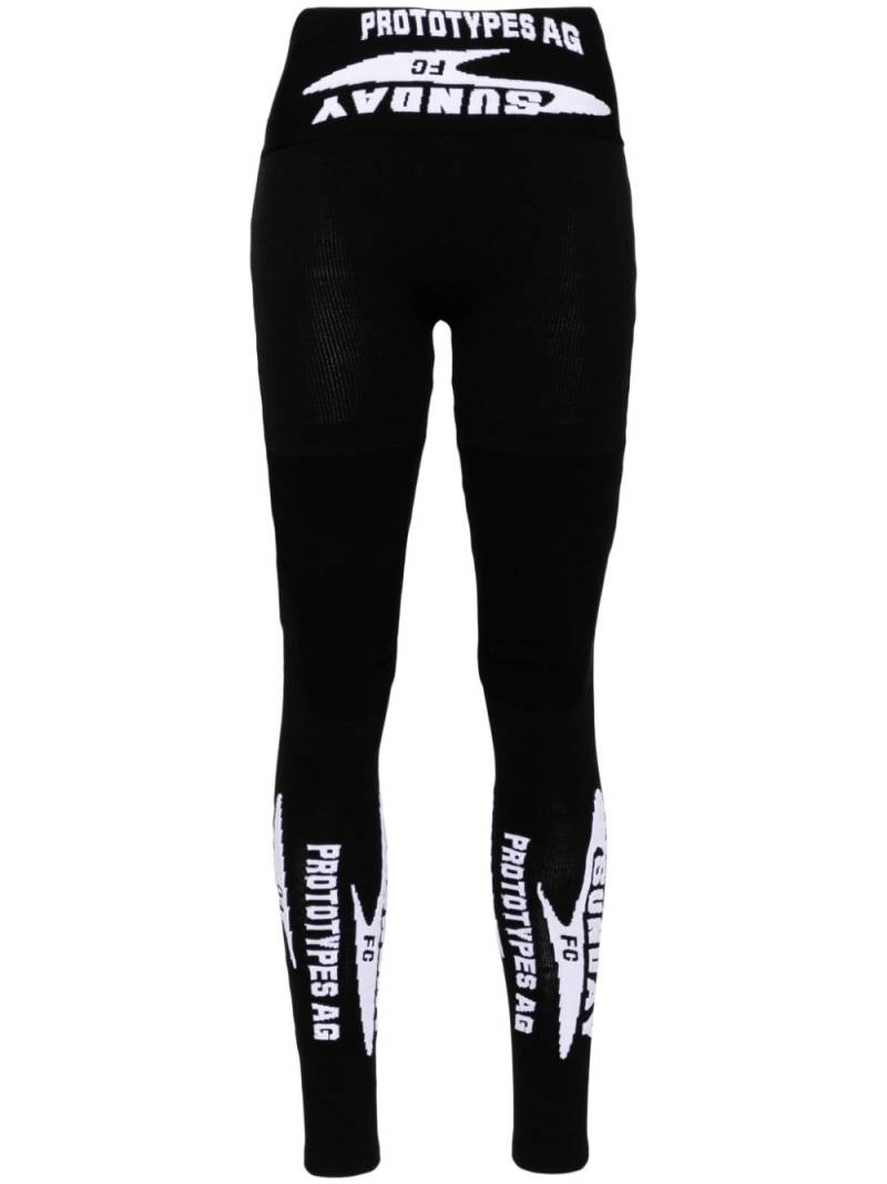 PROTOTYPES jacquard leggings - Black von PROTOTYPES