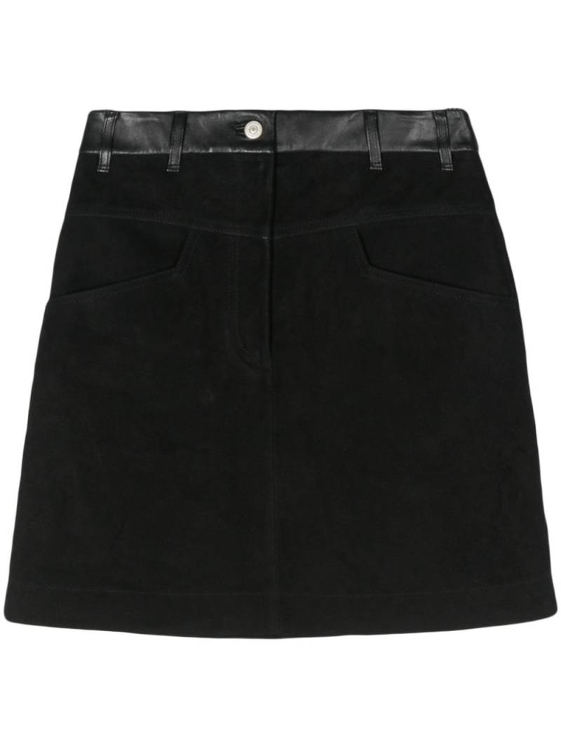 PS Paul Smith A-line suede skirt - Black von PS Paul Smith