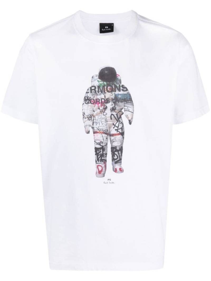 PS Paul Smith Astronaut-print cotton T-shirt - White von PS Paul Smith