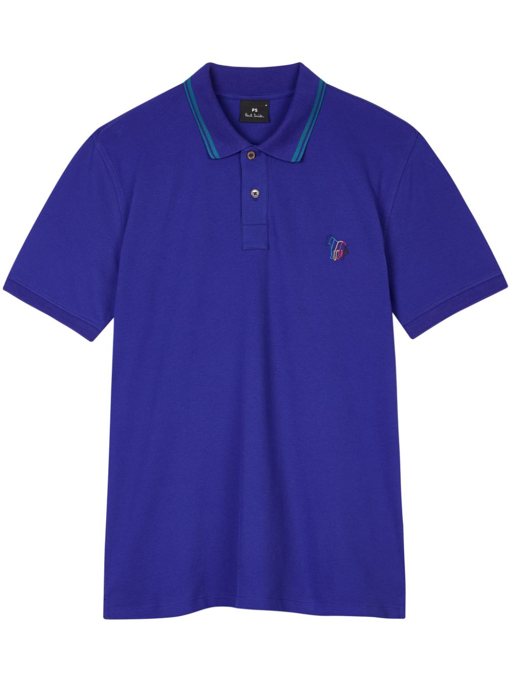 PS Paul Smith Broad Stripe Zebra polo shirt - Blue von PS Paul Smith