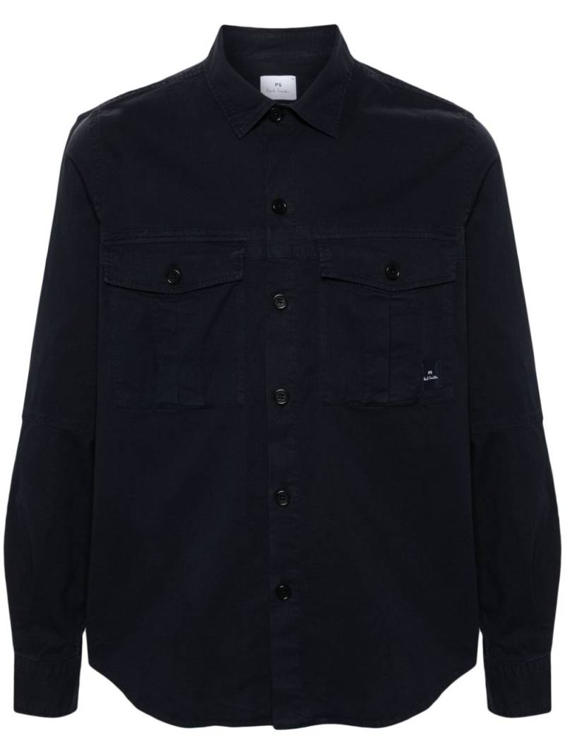 PS Paul Smith Cuban-collar cotton shirt - Blue von PS Paul Smith