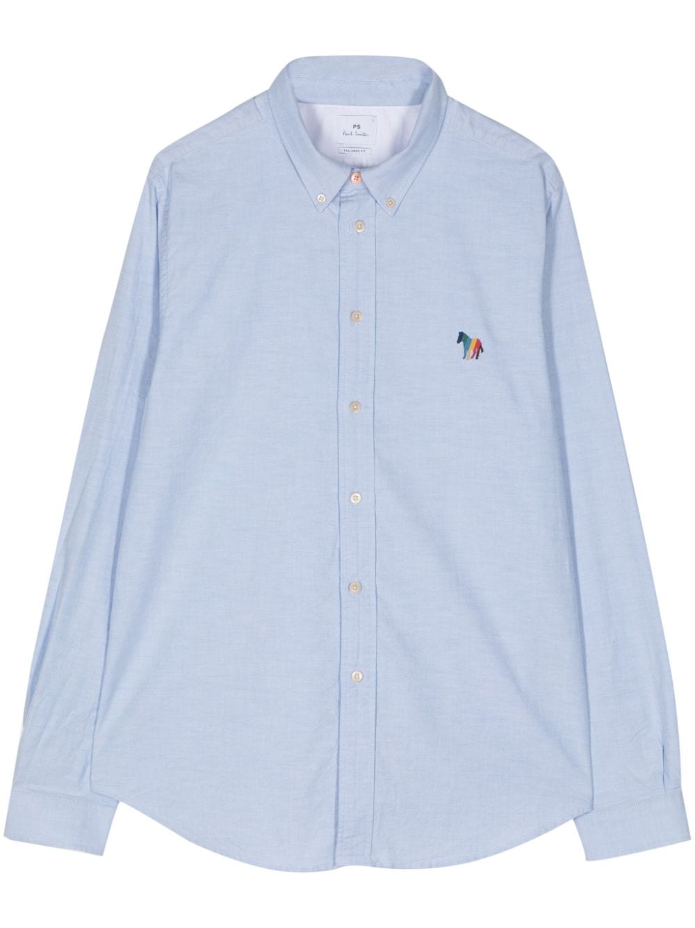 PS Paul Smith Embroidered Zebra Cotton Shirt - Blue von PS Paul Smith