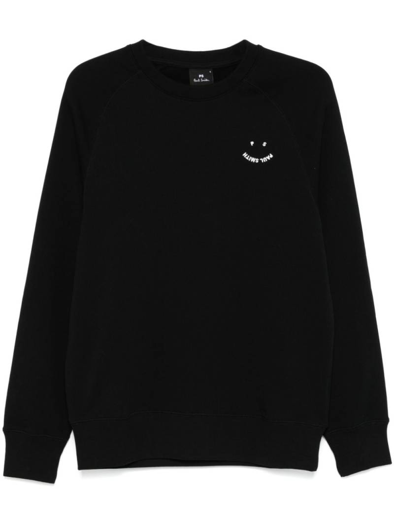 PS Paul Smith Happy-embroidered sweatshirt - Black von PS Paul Smith