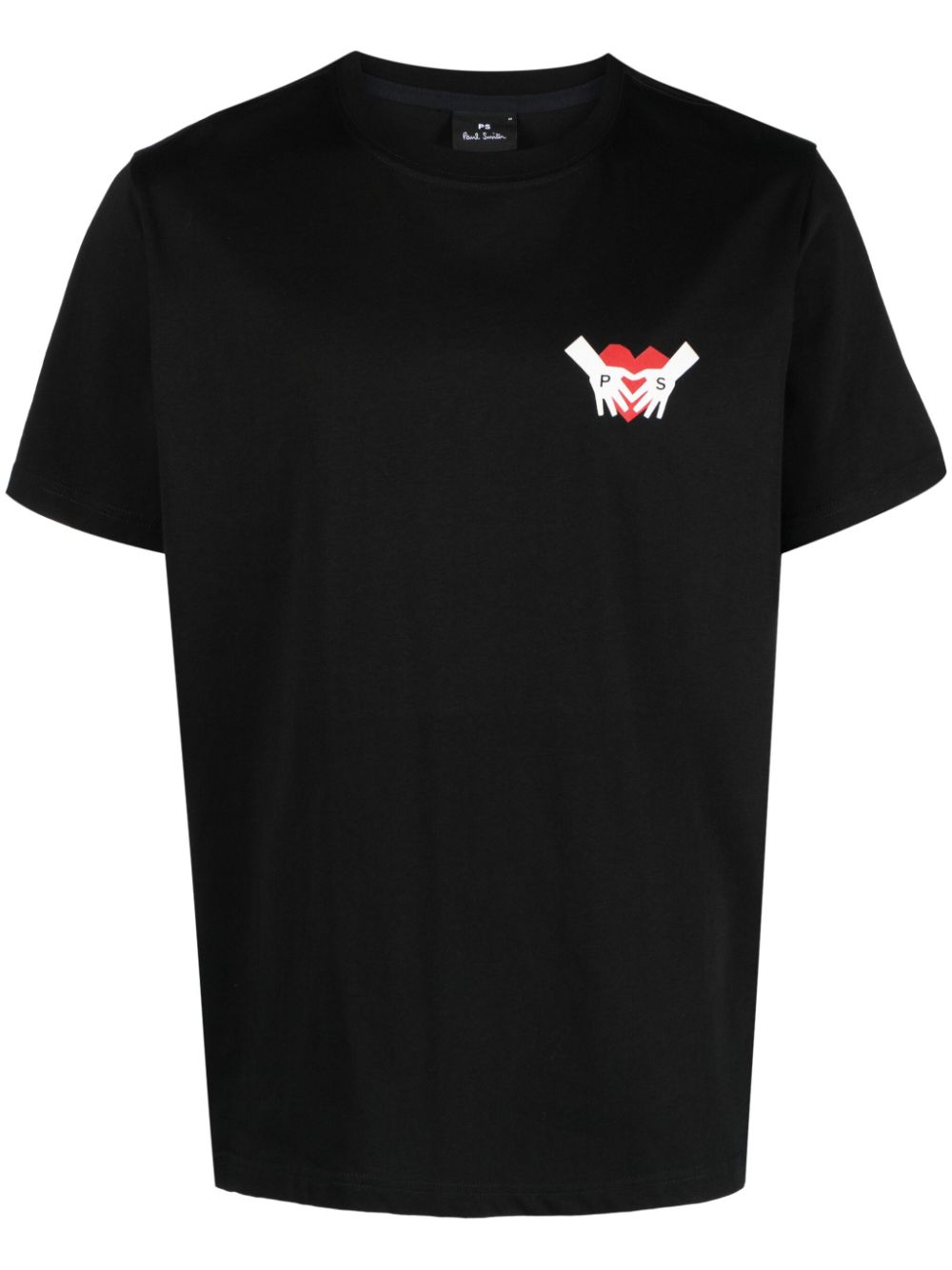 PS Paul Smith Heart logo-print organic-cotton T-shirt - Black von PS Paul Smith