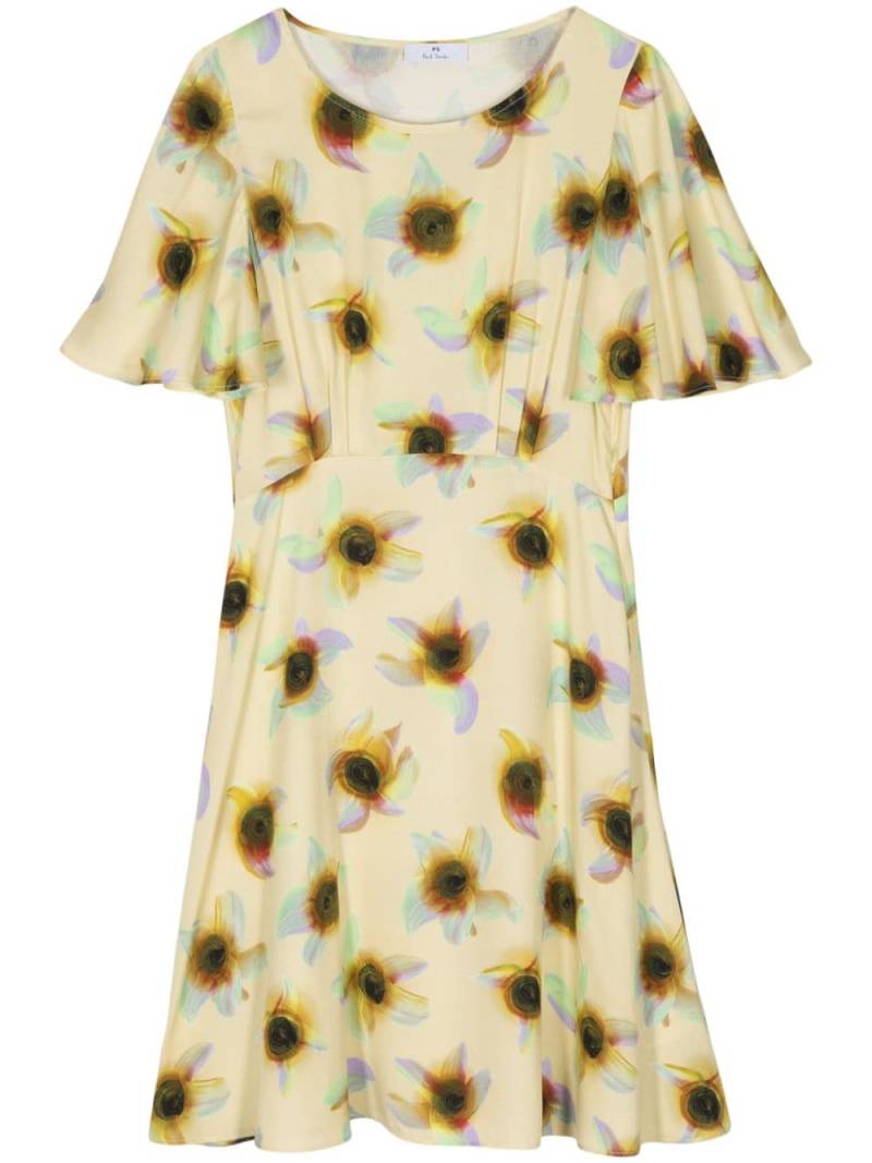 PS Paul Smith Ibiza Sunflair-print minidress - Yellow von PS Paul Smith