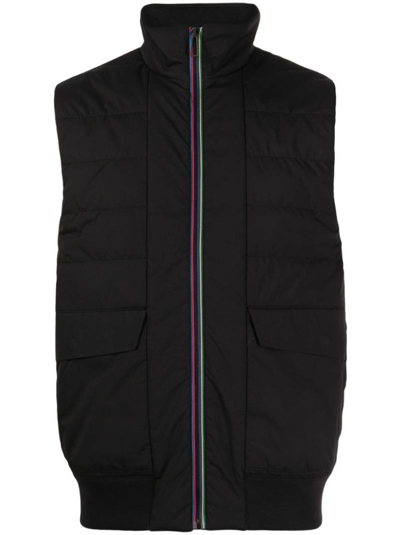 PS Paul Smith Mixed Media quilted gilet - Black von PS Paul Smith