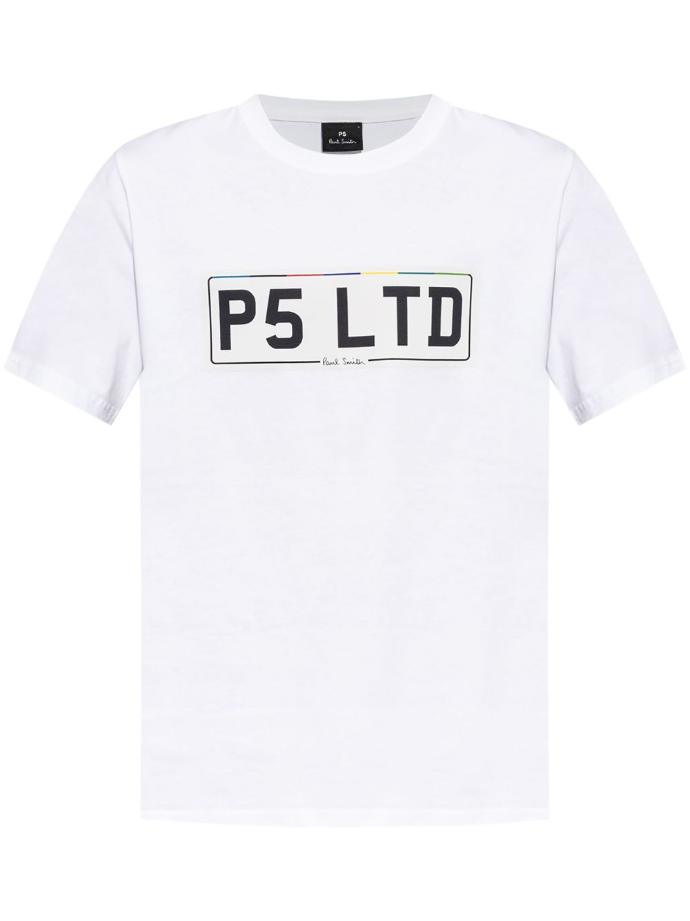PS Paul Smith Number Plate-print cotton T-shirt - White von PS Paul Smith