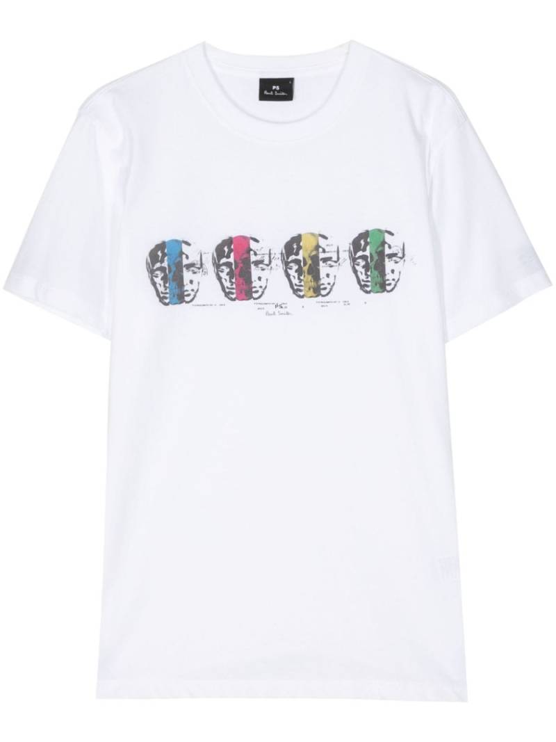 PS Paul Smith Opposite Skull-print organic-cotton T-shirt - White von PS Paul Smith