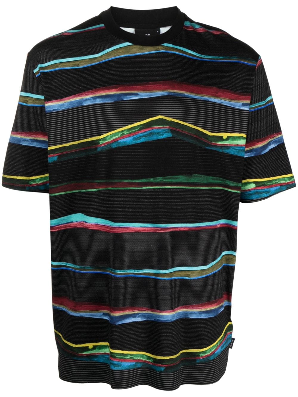 PS Paul Smith Plains-print cotton T-shirt - Black von PS Paul Smith