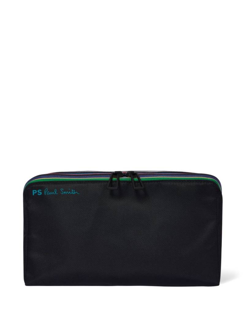 PS Paul Smith Sports Stripe wash bag - Black von PS Paul Smith