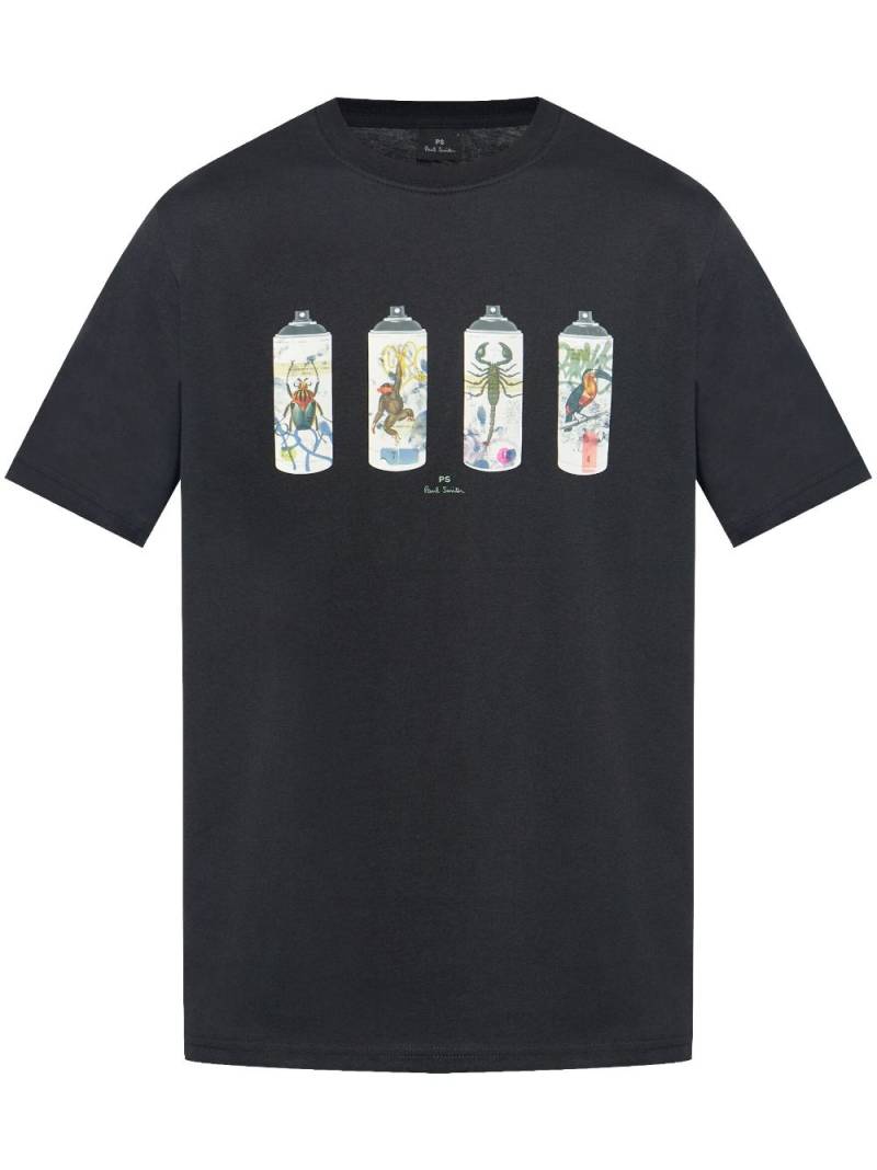 PS Paul Smith Spray Cans-print T-shirt - Black von PS Paul Smith