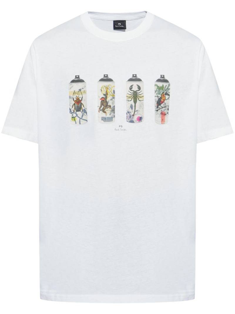 PS Paul Smith Spray Cans-print T-shirt - White von PS Paul Smith