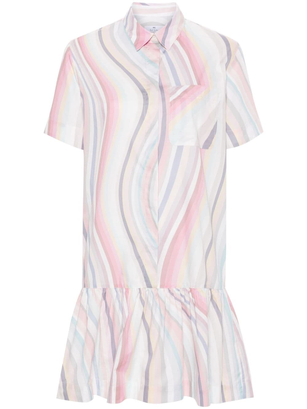 PS Paul Smith Swirl cotton shirt dress - Pink von PS Paul Smith