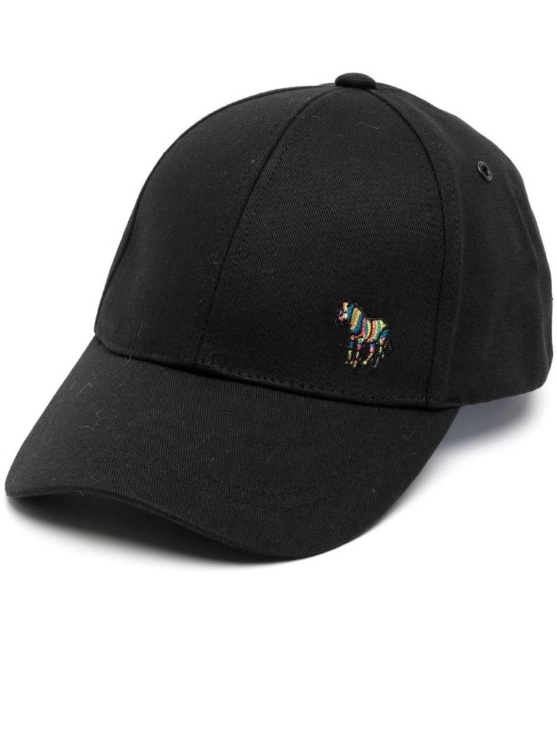 PS Paul Smith Zebra-embroidered baseball cap - Black von PS Paul Smith