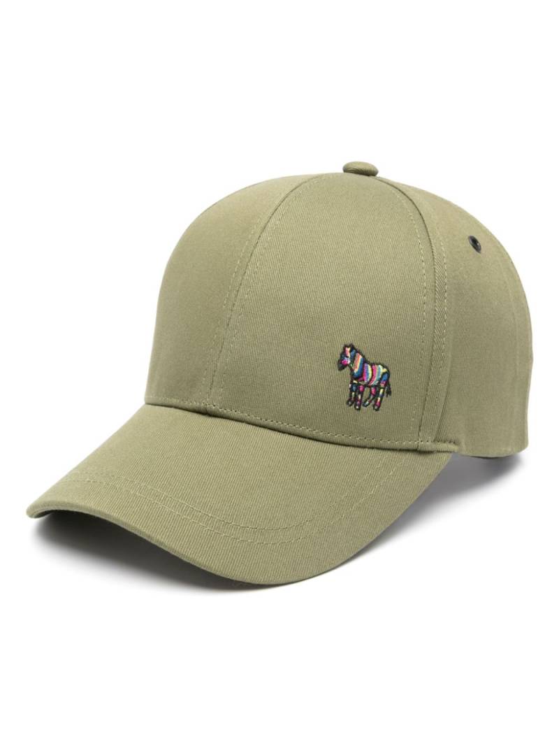 PS Paul Smith Zebra-motif cotton cap - Green von PS Paul Smith