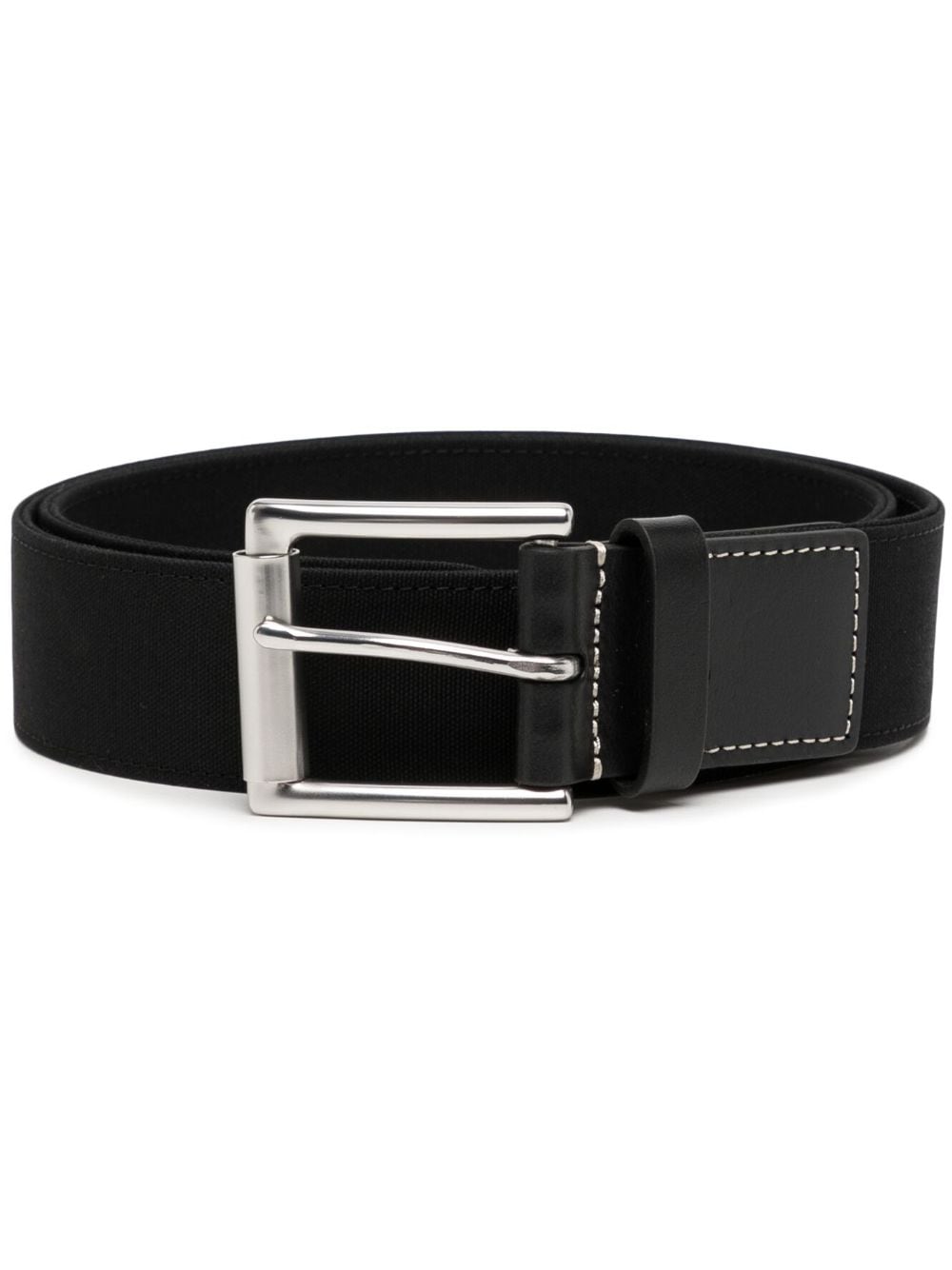 PS Paul Smith Zebra-motif leather-trim belt - Black von PS Paul Smith