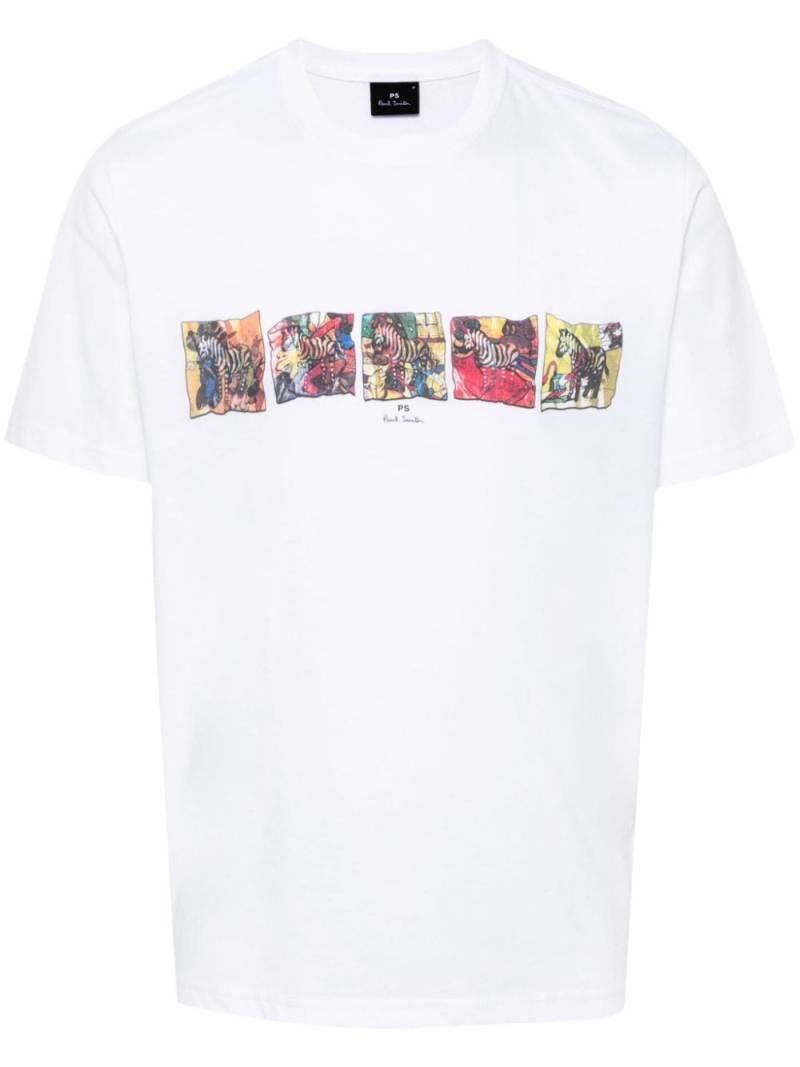 PS Paul Smith Zebras organic cotton T-shirt - White von PS Paul Smith