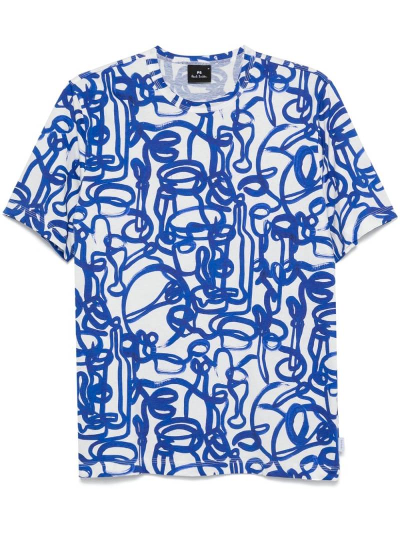 PS Paul Smith abstract-print T-shirt - White von PS Paul Smith