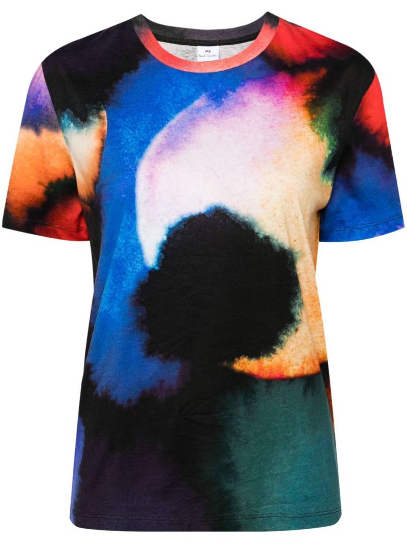 PS Paul Smith abstract-print cotton T-shirt - Black von PS Paul Smith