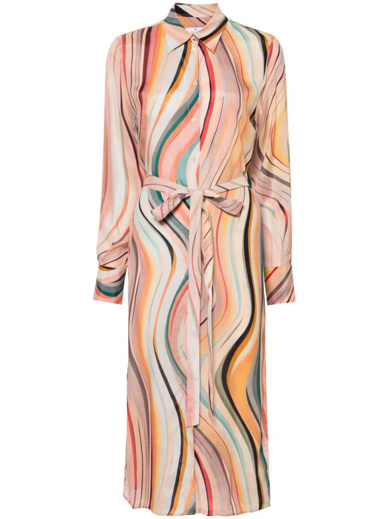 PS Paul Smith artist-stripe midi dress - Pink von PS Paul Smith