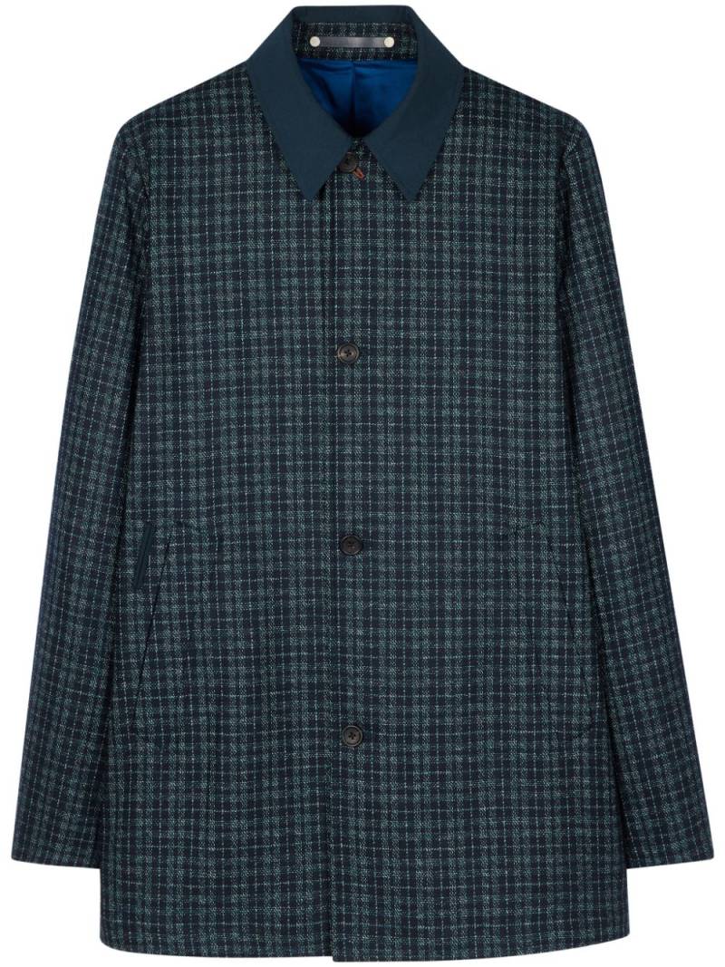 PS Paul Smith checked coat - Blue von PS Paul Smith