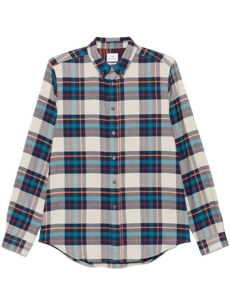 PS Paul Smith checked shirt - Neutrals von PS Paul Smith