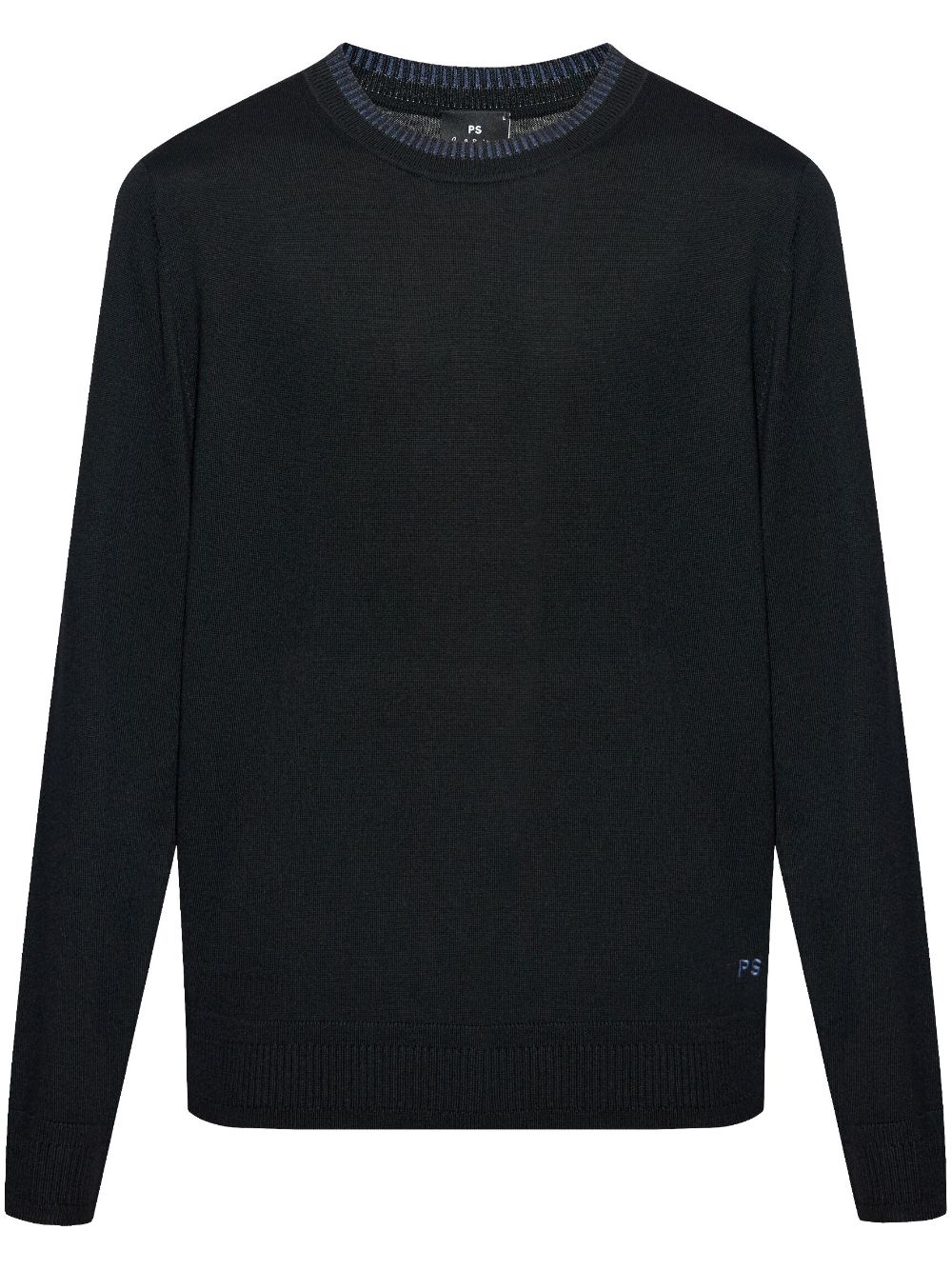 PS Paul Smith contrast-collar merino wool sweater - Black von PS Paul Smith