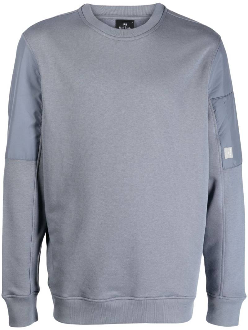 PS Paul Smith contrast-panel organic-cotton sweatshirt - Blue von PS Paul Smith