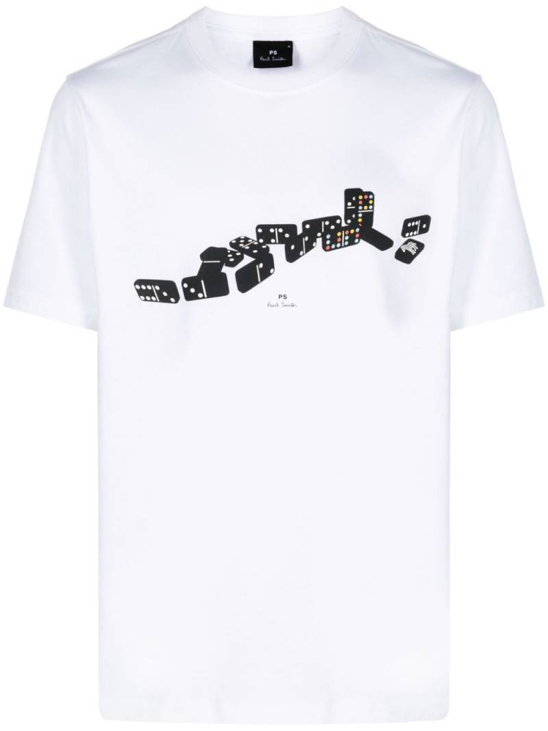 PS Paul Smith domino-print cotton T-shirt - White von PS Paul Smith