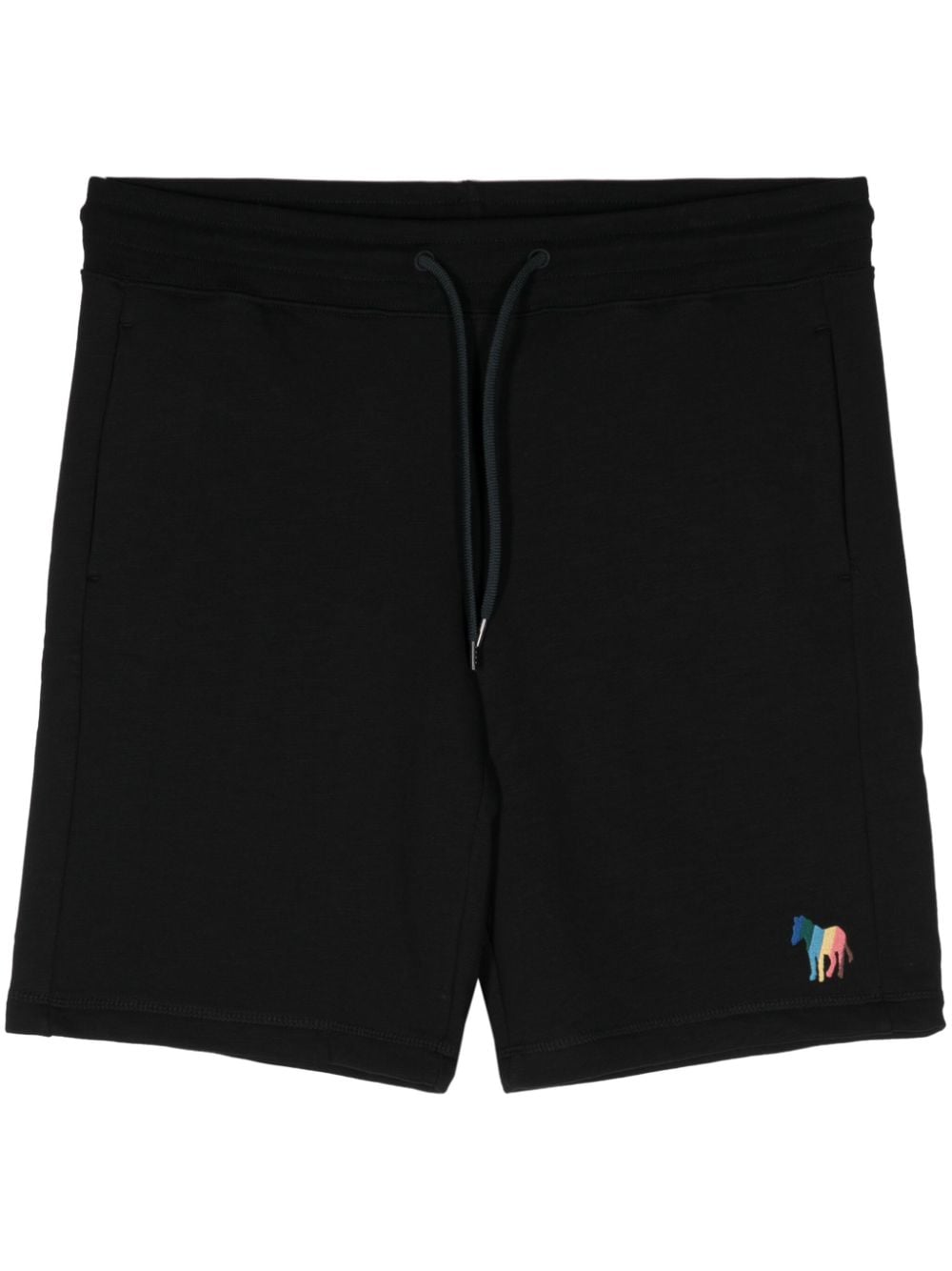 PS Paul Smith embroidered-logo organic cotton shorts - Black von PS Paul Smith