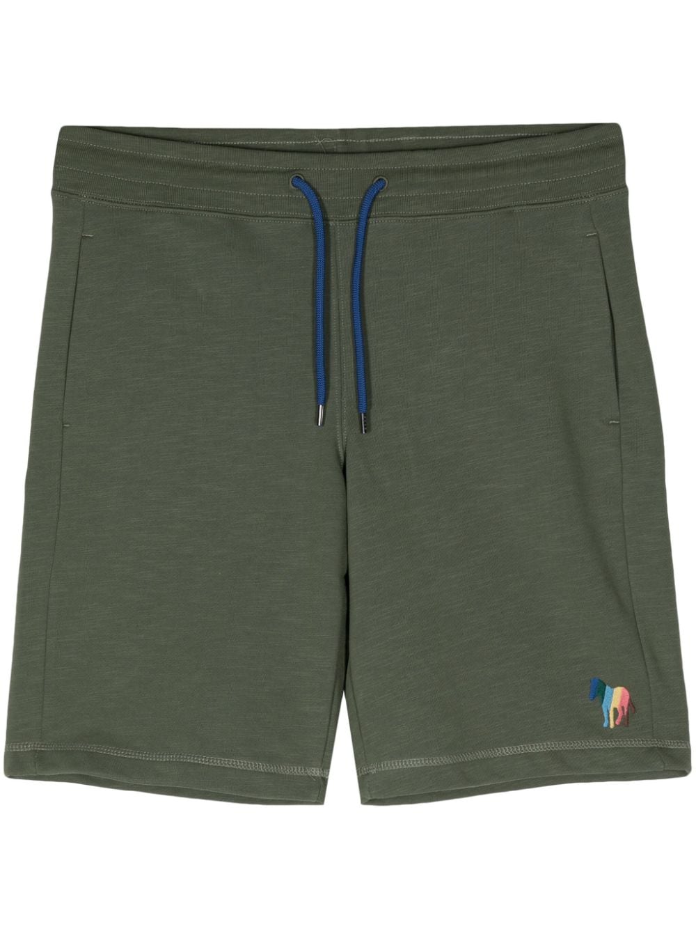 PS Paul Smith embroidered-logo organic cotton shorts - Green von PS Paul Smith