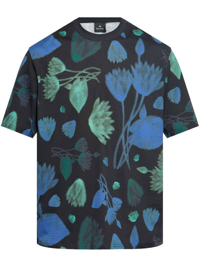 PS Paul Smith floral-print T-shirt - Black von PS Paul Smith