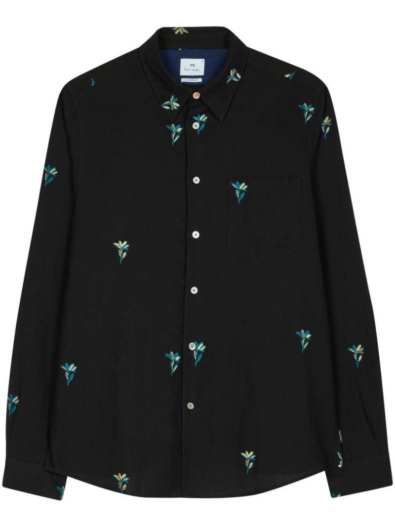 PS Paul Smith floral-print cotton shirt - Black von PS Paul Smith