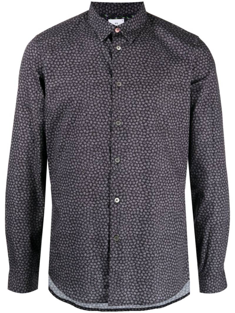 PS Paul Smith floral-print cotton shirt - Black von PS Paul Smith