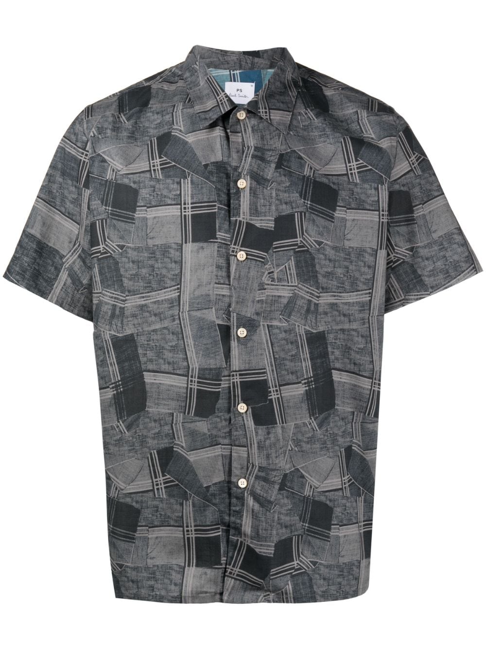 PS Paul Smith geometric-pattern short-sleeve shirt - Grey von PS Paul Smith