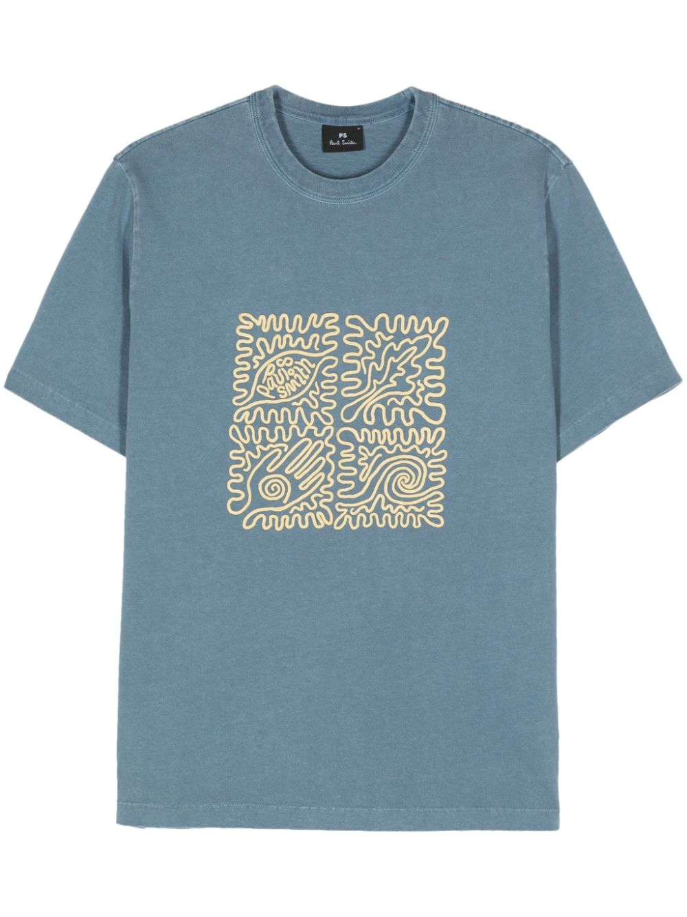 PS Paul Smith graphic-print cotton T-shirt - Blue von PS Paul Smith