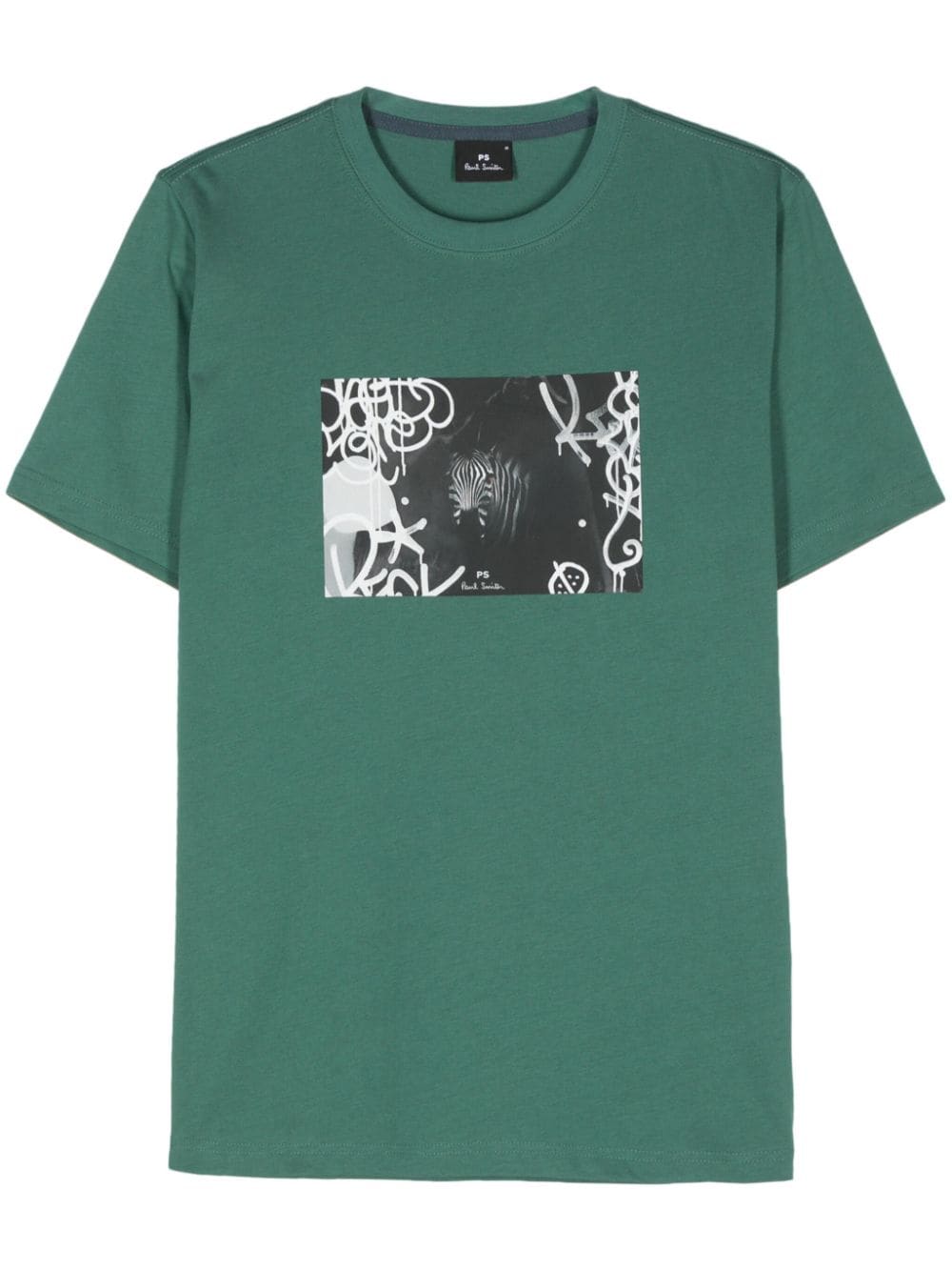 PS Paul Smith graphic-print cotton T-shirt - Green von PS Paul Smith