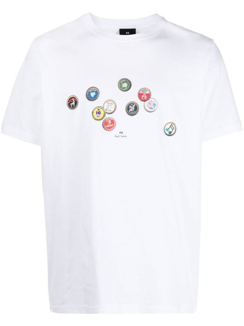 PS Paul Smith graphic-print cotton T-shirt - White von PS Paul Smith