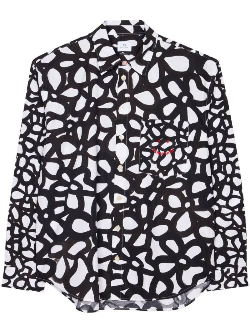 PS Paul Smith graphic-print cotton shirt - Black von PS Paul Smith