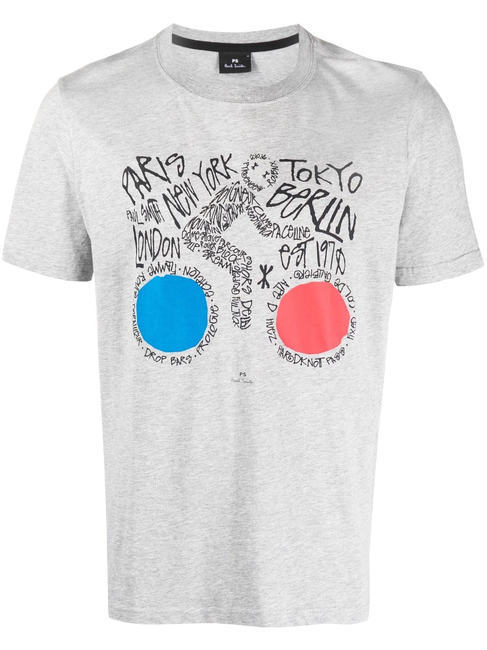 PS Paul Smith graphic-print organic cotton T-shirt - Grey von PS Paul Smith